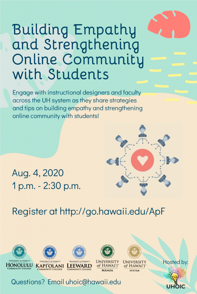 Building Empathy and Strengthening Online Community with Students Flyer