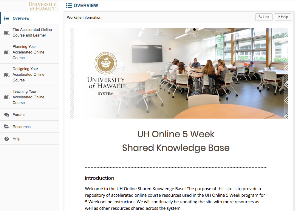 UH Online Shared Knowledge Base Screenshot