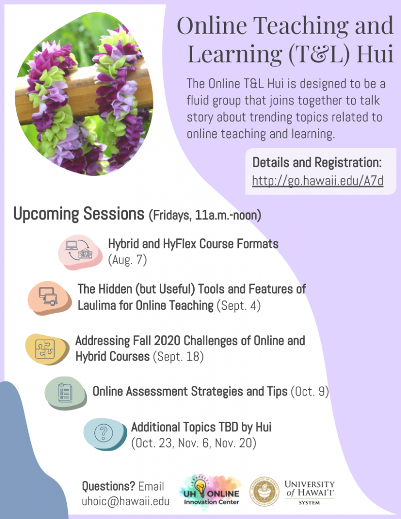Online Teaching and Learning Hui Flyer