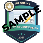 Sample of Course Design Badge