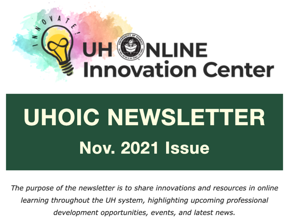 UHOIC Newsletter heading