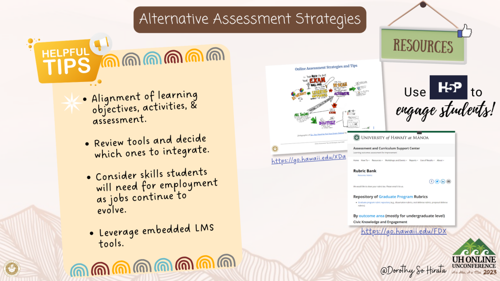 Alternative Assessment Strategies (10-10:50 a.m.)